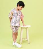 Dark blue cotton printed co-ord set