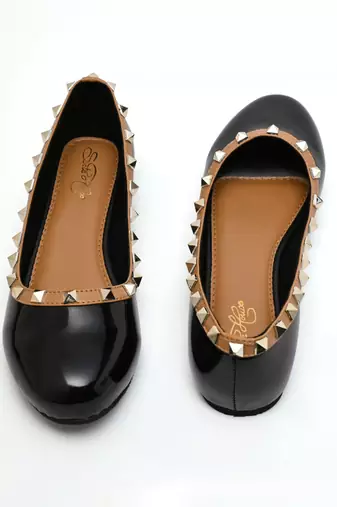 Valentino in black ballerinas