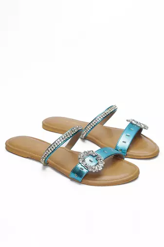 Blue brooch flats