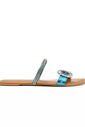 Blue brooch flats