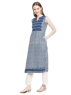 Neel tara handprinted pure cotton kurta for women 2