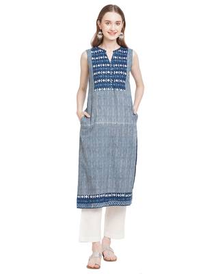 Neel tara handprinted pure cotton kurta for women 4