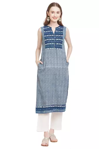Neel tara handprinted pure cotton kurta for women