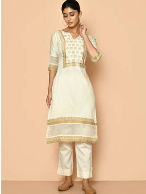 Elly handloom maheshwari silk kurta set for women 1