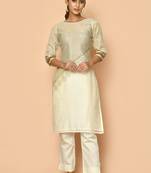 Zeba handloom maheshwari silk kurta set for women