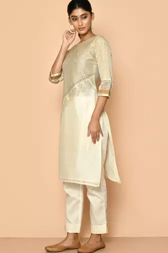 Zeba handloom maheshwari silk kurta set for women