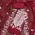 Maroon Organza Embroidered Unstitched Dress Material