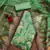Green Organza Sequinned Unstitched Dress Material