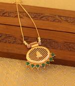 Kerala traditional gold plated palakka temple necklace