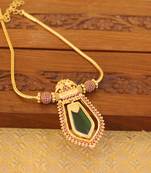 Kerala traditional gold plated palakka peacock necklace