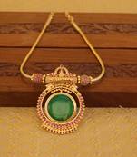 Kerala traditional gold plated palakka temple necklace