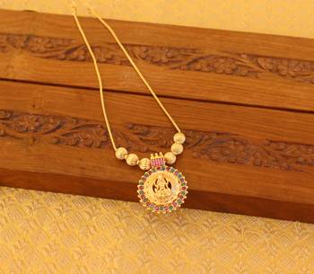 Kerala style gold plated temple necklace 3