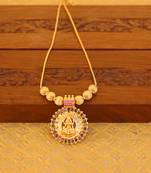 Kerala style gold plated temple necklace