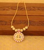 Kerala style gold plated temple necklace