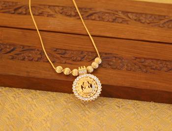 Kerala style gold plated temple necklace 3