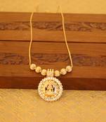 Kerala style gold plated temple necklace