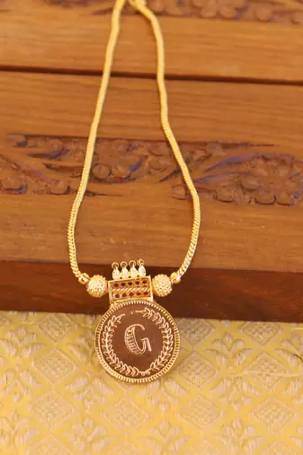 Kerala style gold plated temple necklace