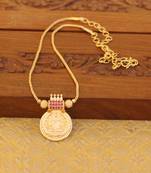 Kerala style gold plated temple necklace