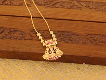 Kerala style gold plated temple necklace 2