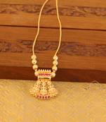 Kerala style gold plated temple necklace