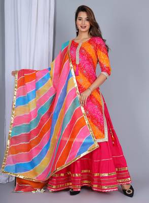 Multicolor Cotton Zari Embroidered Kurta Set for Party and Events 1