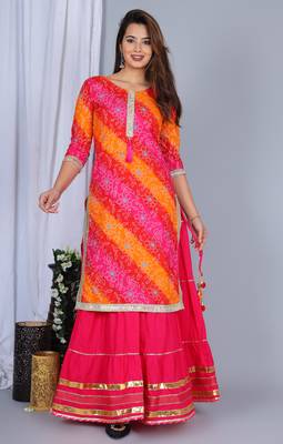 Multicolor Cotton Zari Embroidered Kurta Set for Party and Events 4