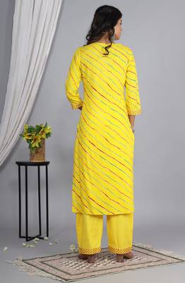 Embroidered straight rayon kurta palazzo with dupatta set 2
