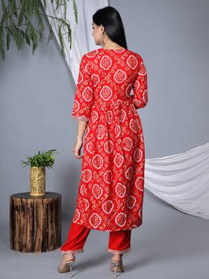 Women regular gotta patti kurta with trousers & with dupatta 2