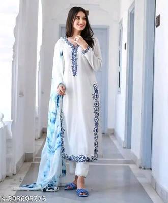 Rayon kurti with pant and Dupatta  1