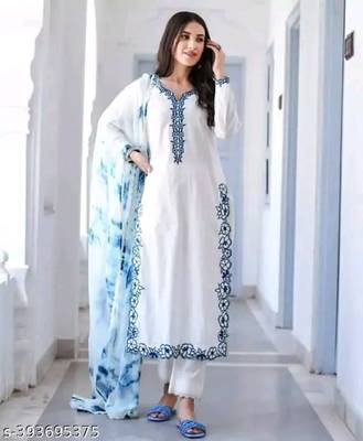 Rayon kurti with pant and Dupatta  2