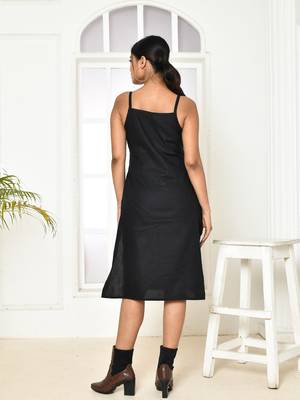 Erica the little black handloom cotton dress 2