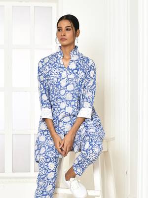 Edelina handprinted women's cotton shirt 1