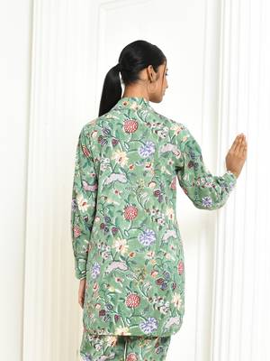 Dhanvi handprinted women's cotton shirt 2