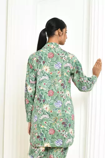Dhanvi handprinted women's cotton shirt