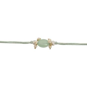designer pearl bhaiya rakhi with roli chawal & rakshabandhan card for brother/bro/bhai/men  2