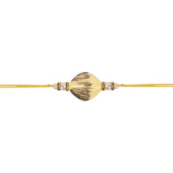 designer bhaiya rakhi with roli chawal & rakshabandhan card for brother/bro/bhai/men  2