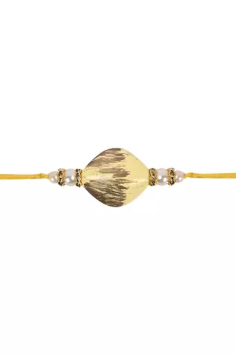 designer bhaiya rakhi with roli chawal & rakshabandhan card for brother/bro/bhai/men 