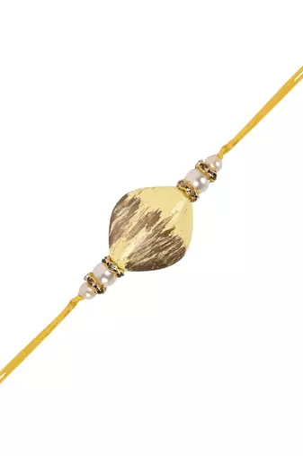 designer bhaiya rakhi with roli chawal & rakshabandhan card for brother/bro/bhai/men 