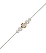 designer kundan pearl bhaiya rakhi with roli chawal & rakshabandhan card for brother/bro/bhai/men 