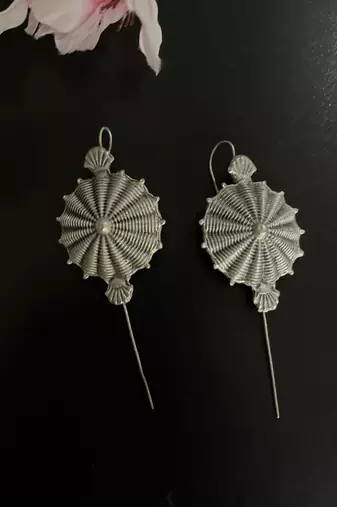 Pin bugadi silver earrings
