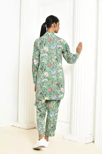Dhanvi handprinted cotton co-ord set women