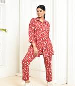 Aesica handprinted cotton co ord set women