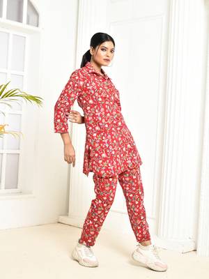 Aesica handprinted cotton co ord set women 2