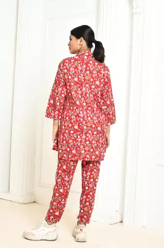 Aesica handprinted cotton co ord set women