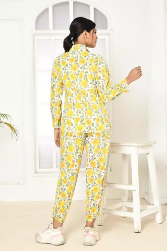 Elaura handprinted cotton co-ord sets women