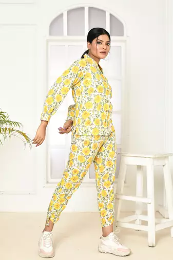 Elaura handprinted cotton co-ord sets women
