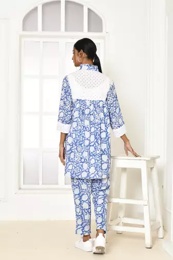Edelina handprinted cotton co-ord set women
