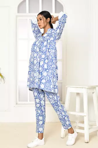 Edelina handprinted cotton co-ord set women