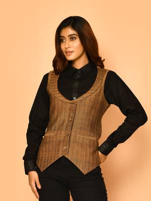 Kyra handloom women's cotton jacket 1