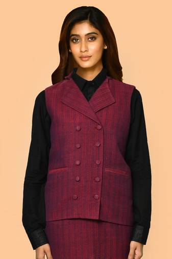 Trisha handloom pure cotton jacket for women